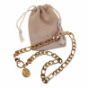 Ketting Dames 4k Geel Goud Plated RVS Figaro Schakelketting met Hanger