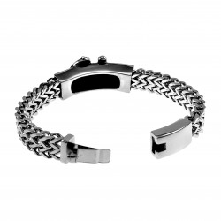 Visgraat Armband Heren - Roestvrij Stalen - Schakelarmband met Anker