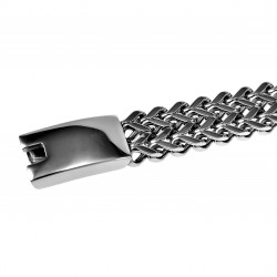 Visgraat Armband Heren - Roestvrij Stalen - Schakelarmband met Anker