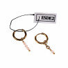 ∅14mm Oorringen met Kralen Hangers Dames Roze Kristallen Verguld RVS
