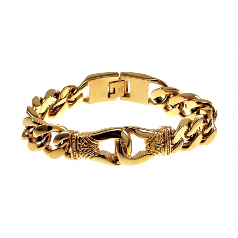 Infinity Armband Heren - Verguld RVS - Gourmet-Schakelsarmband Infinity Armband Heren - Verguld RVS - Gourmet-Schakelsarmband