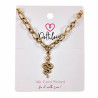 Gedraaid Ovale Ketting met Slangen Hanger 14k Geel Goud Plated RVS