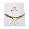 Driedubbele Armband Dames - Dottilove - RVS Gold Plated - Ovale Schakelsarmband - Kristal armband - Armband met Hanger