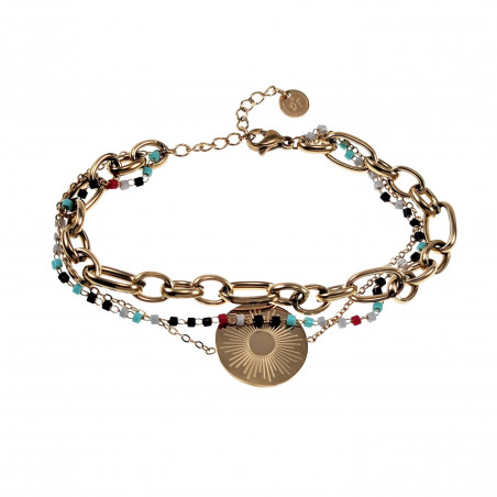 Driedubbele Armband Dames - Dottilove 14K Goud Plated RVS Verstelbaar