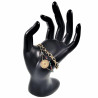 Driedubbele Armband Dames - Dottilove - RVS Gold Plated - Ovale Schakelsarmband - Kristal armband - Armband met Hanger