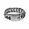 XXL Armband Heren - Roestvrij Staal - Brede Gourmet Schakelsarmband met Slangenpatroon