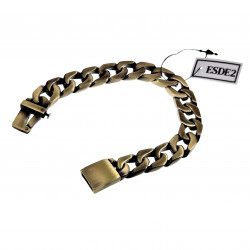 20 cm x 13mm Armband Heren - Brons PVD-Coating Roestvrij Staal - Gourmet-Schakelsarmband