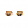 ∅13mm Oorringen Unisex - Verguld RVS - Oorbellen met Zirkonia-Steen