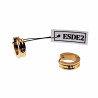 ∅13mm Oorringen Unisex - Verguld RVS - Oorbellen met Zirkonia-Steen