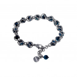 Kralen Armband Dames Natuurlijke Blauwe Tijgeroogsteen RVS Verstelbaar