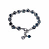 Kralen Armband Dames Natuurlijke Blauwe Tijgeroogsteen RVS Verstelbaar