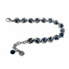 Kralen Armband Dames Natuurlijke Blauwe Tijgeroogsteen RVS Verstelbaar