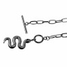 45cm x 5mm Ketting Dames - Gepolijst RVS - Halsketting - Ovale Schakelketting met Slangenhanger