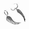 Lange Oorbellen Dames RVS Oorringen met Engelenvleugel Hanger