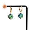 ∅19mm Oorringen Verguld RVS - Oorbellen met Multicolor Abalone Schelp