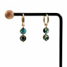 ∅16mm Oorringen Verguld RVS - Oorbellen met Multicolor Abalone Schelp