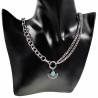 60cm Ketting met Hanger Dames - RVS - Halsketting van Cubaanse Ketting en Ovale Schakelketting