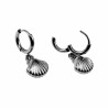 ∅12mm Oorbellen Dames - RVS - Oorringen met Schelphanger