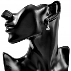 ∅12mm Oorbellen Dames - RVS - Oorringen met Schelphanger