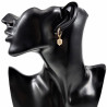 ∅16mm Oorringen Dames - Verguld RVS Oorbellen met Boeddha-Hoofd Hanger