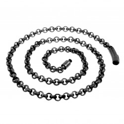67cm x 7mm Ketting Heren - Verouderd RVS - Ronde Schakelsketting