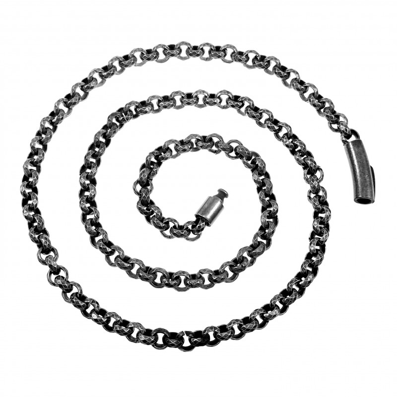 67cm x 7mm Ketting Heren - Verouderd RVS - Ronde Schakelsketting 67cm x 7mm Ketting Heren - Verouderd RVS - Ronde Schakelsketting