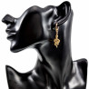 ∅14mm Oorringen Dames - Verguld RVS - Oorbellen met slangen Hanger