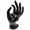 Polymeerklei Armband Dames - Verguld RVS - Groen-Geel-Orange Armband - Armband met Klaver Hanger - Verstelbaar Armband