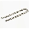 Zilver Stalen Heren KoningsArmband Platte - Schakels - Kruis