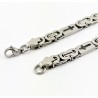 Zilver Stalen Heren KoningsArmband Platte - Schakels - Kruis