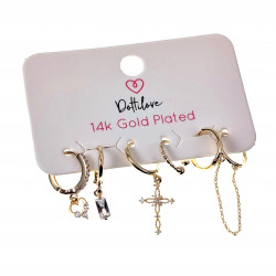 Oorringen Set - 6 stuks - Dames Oorbellen - Gold Plated - Dottilove Sieraden