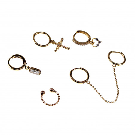 Oorringen Set - 6 stuks - Dames Oorbellen - Gold Plated - Dottilove Sieraden