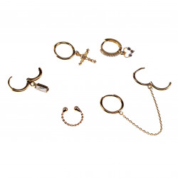 Oorringen Set - 6 stuks - Dames Oorbellen - Gold Plated - Dottilove Sieraden