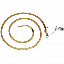60cm x 2,5mm Platte Slangenketting - Verguld Roestvrij Stalen - Ketting Dames - Heren
