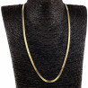 60cm x 2,5mm Platte Slangenketting - Verguld Roestvrij Stalen - Ketting Dames - Heren