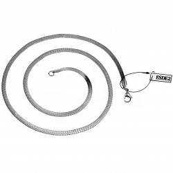 60cm x 3mm Platte Slangenketting - Roestvrij Stalen - Ketting Unisex