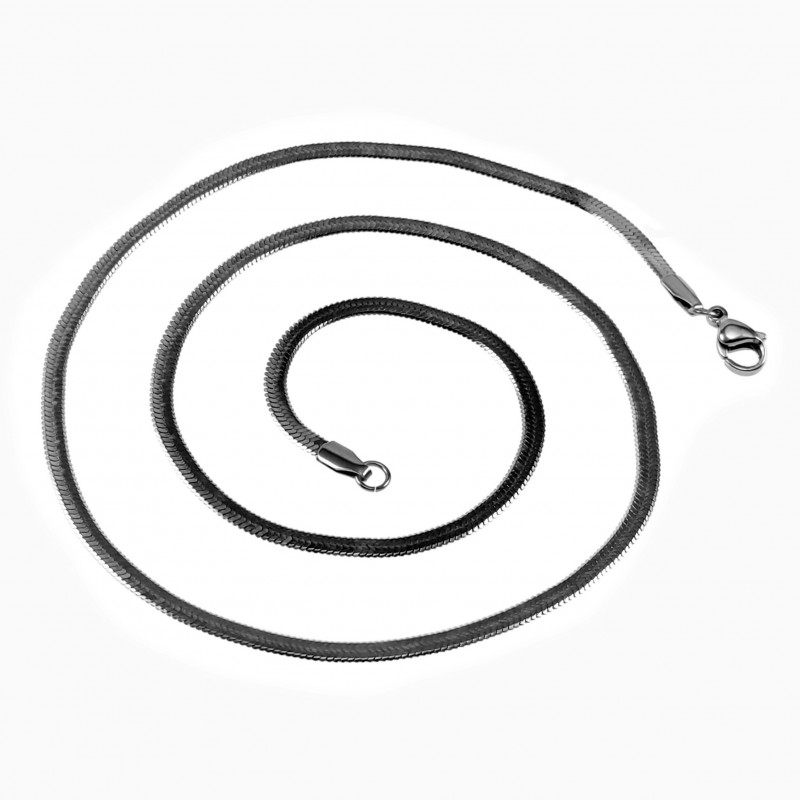 50cm x 3mm Platte Slangenketting - Roestvrij Stalen - Ketting Unisex 50cm x 3mm Platte Slangenketting - Roestvrij Stalen - Ketting Unisex