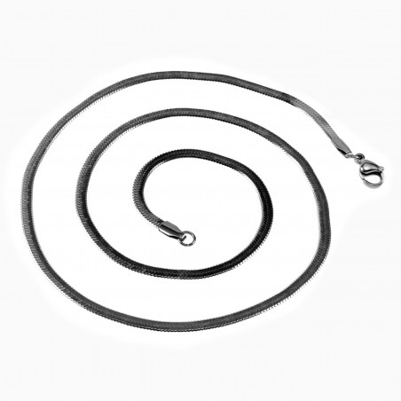 50cm x 3mm Platte Slangenketting - Roestvrij Stalen - Ketting Unisex