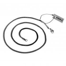 50cm x 3mm Platte Slangenketting - Roestvrij Stalen - Ketting Unisex