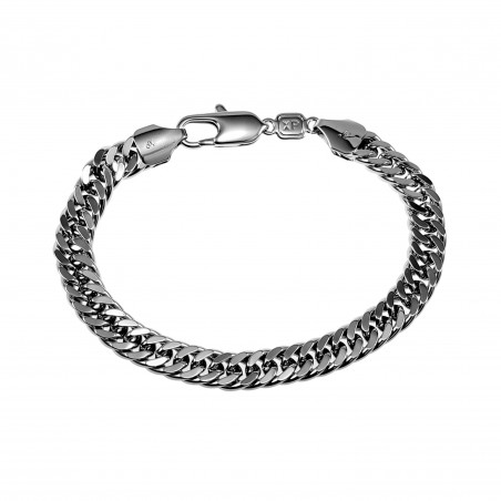 21cn x 8mm Armband Unisex - Gerhodineerde - Gourmet-Schakelarmband
