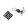 Vierkant Oorclips Dames Gold Plating Zilver Clip-on Oorbellen Zirkonia