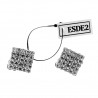 Vierkant Oorclips Dames Gold Plating Zilver Clip-on Oorbellen Zirkonia