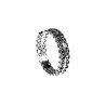 Verstelbaar Ring Dames Filigraan Design 14K Wit Goud Plating RVS