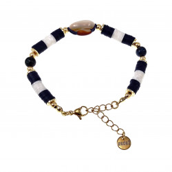 Verstelbaar Polymeerklei Armband Natuurlijke Schelp Unisex Verguld RVS