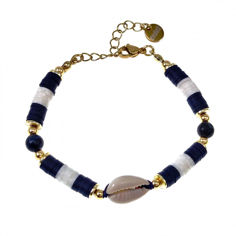 Verstelbaar Polymeerklei Armband Natuurlijke Schelp Unisex Verguld RVS Verstelbaar Polymeerklei Armband Natuurlijke Schelp Unisex Verguld RVS