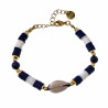 Verstelbaar Polymeerklei Armband Natuurlijke Schelp Unisex Verguld RVS