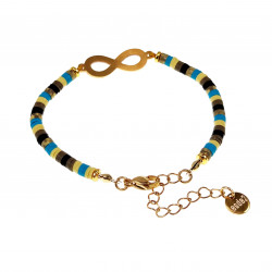Polymeerklei Armband met Oneindigheids Hanger Verguld RVS Verstelbaar