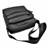 Schoudertas Unisex - Zwart  Leer - Buideltas - Verstelbaar - Leren Crossbody - Nektas - Slingbag