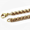 60cm x 6mm Jaseron Ketting Unisex - Verguld RVS - Schakelketting
