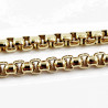 60cm x 6mm Jaseron Ketting Unisex - Verguld RVS - Schakelketting